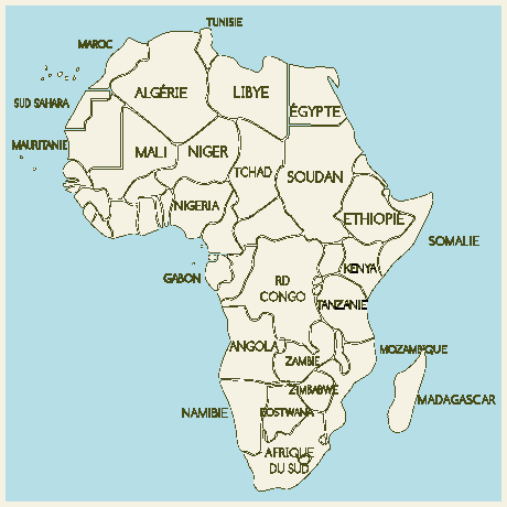 carte-du-continent-africain